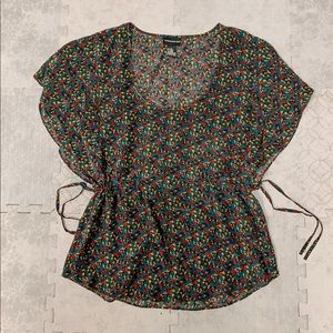 Butterfly Sleeve Silk Top